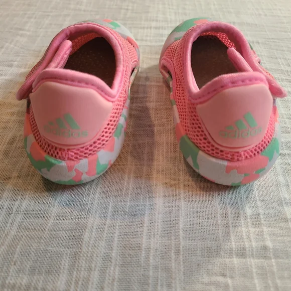 Adidas Water Sneakers Toddler 5K Pink Aqua Teal Water Sport Outdoor Sandals Mesh - Picture 5 of 9
